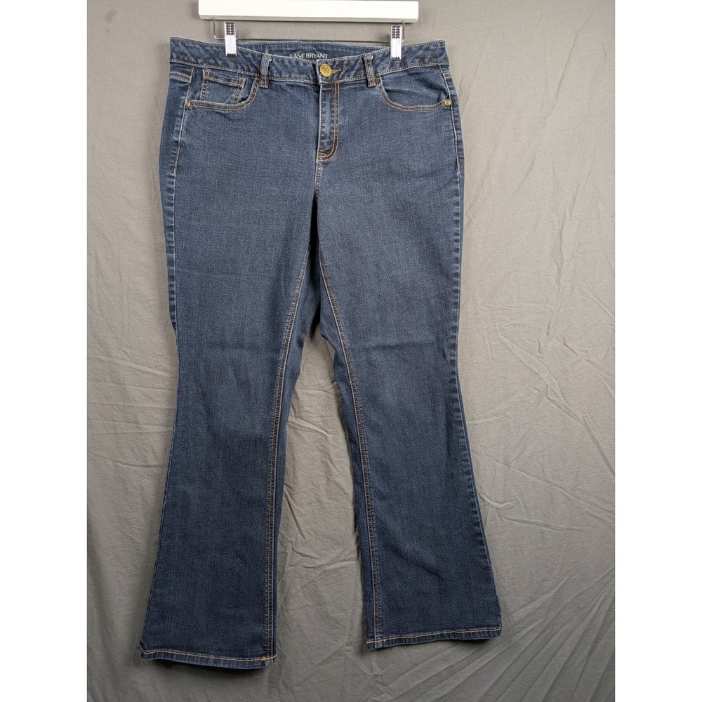 Lane‎ Bryant Genius Fit Bootcut Jeans Blue Denim Size 16 Regular